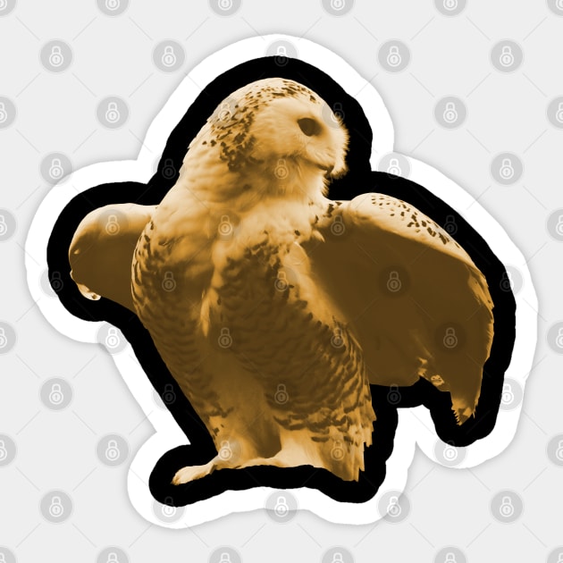 Owl Yellow Sticker by RaphaelWolf